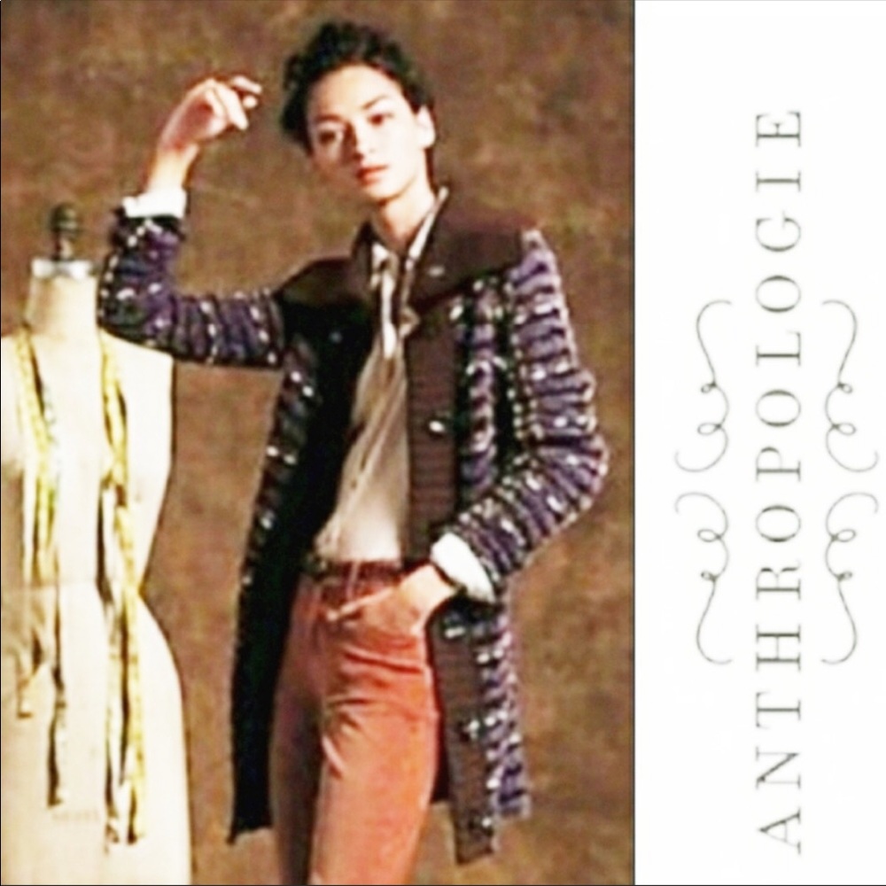 Anthro Sleeping On Snow Long Cardigan Sweater Coat